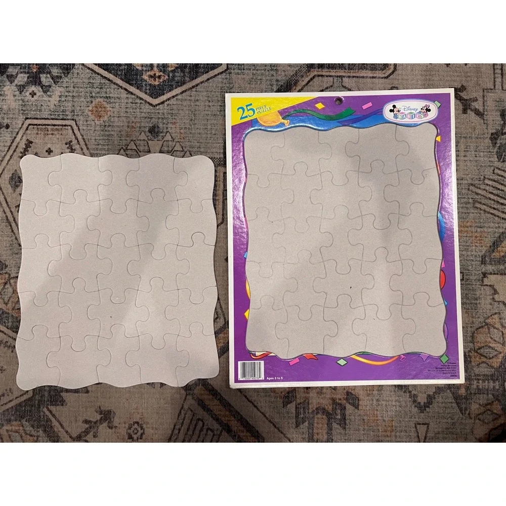Vintage Disney Babies Large Frame-Tray Puzzle Mickey Minnie Mouse 1990s Complete